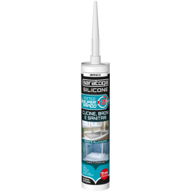 Silicone acetico      saratoga - bianco - ml.280 - super rapido
