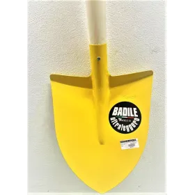 Profi-Schaufel aus gehärtetem Stahl - gelb - m/weide