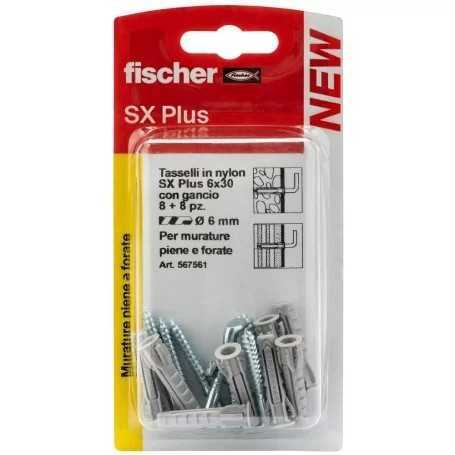 Tasselli c/vite  sx plus - sx  6x30 s k - pz.20