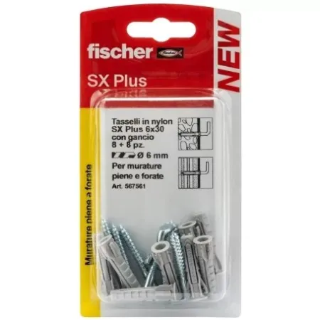 Tasselli c/vite sx plus - sx 6x30 s k - pz.20