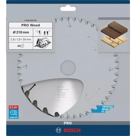 Lama circolare op bosch - 210x30-24 - wood