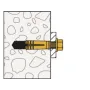 Fischer-Dübel – 10 x 35 m – Messing