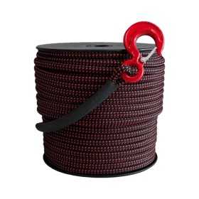 Extrem reißfestes Textilseil – 10 mm – 50 Meter – geringe Dehnung – mit Haken