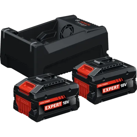 Bosch Expert Starterset 5,5 Ah – 2 x 5,5-Ah-Akkus – mit Ladegerät