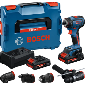 Bosch Expert Akku-Bohrschrauber - EXSR18V-90FC Zubehör - mit 2x4AH + 4 Bohrfutter