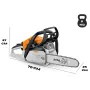 Stihl MS 162 Kettensäge mit 35 cm Schwert | Ideal zum Holzschneiden