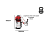 Cifarelli V1200E Kastanienbrauner Staubsauger 100 mm Rohr | Fershop