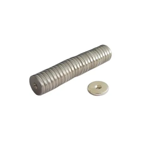 Magnet-knopf - c/bohrung - neodim d.20 - kg.30