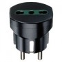 Adapterstecker schuko - vi00301 - bipresa-16a-schwarz